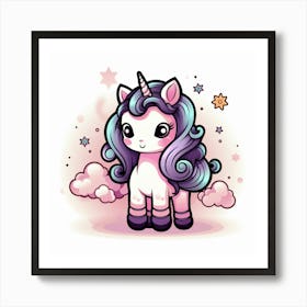 Cute Unicorn 544 Art Print