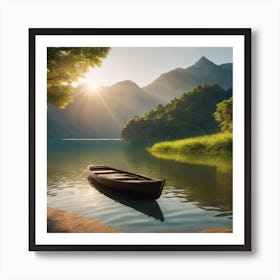 Sunset On A Lake Art Print