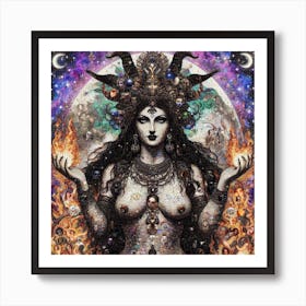 Goddess Of The Night Art Print