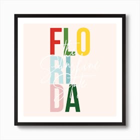 Florida The Sunshine State Color Art Print