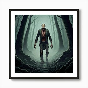 Foreboding Zombie Art Print