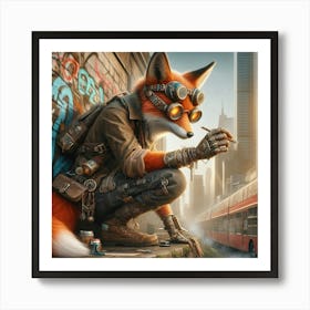 Fox In The City Art Print