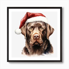 Chocolate Labrador Art Print