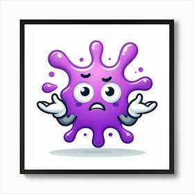 Cartoon Virus 1 Art Print