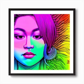 Asian Woman 11 Art Print