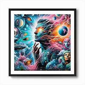 Psychedelic Street Art 5 Art Print