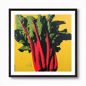 Rhubarb Pop Art 3 Art Print