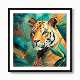 Tiger In The Jungle 3 Art Print