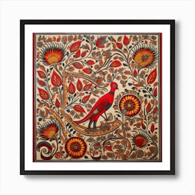 Paisley Painting Madhubani Painting Indian Traditional Style Art Print