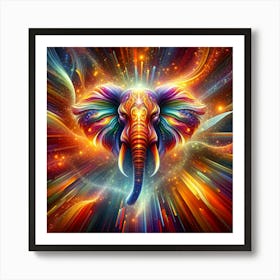 African Elephant Spirit Art Print