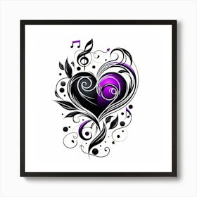 Heart Of Music 2 Art Print