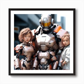 Family Of Robots Art Print