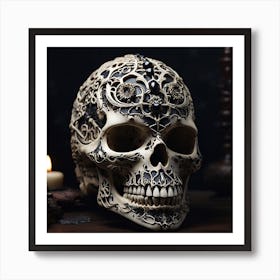 Diverse Bone Skull 2 Art Print