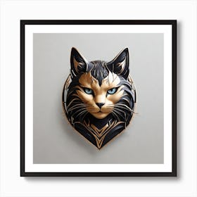 Cat Head Art Print
