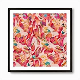  Beautiful Flower Patterns Art Print