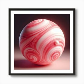 Marbled Sphere Art Print