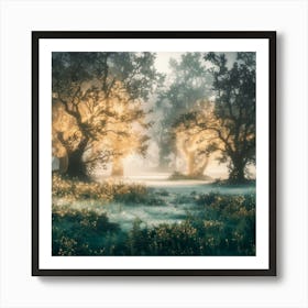 Forest In The Mist Art Print