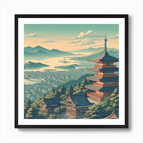 Kyoto Pagoda Art Print