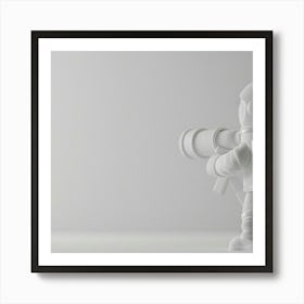 Astronaut With Telescope Art Print