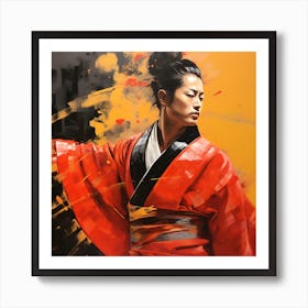 Artjuicebycsaba Close Up Style Minimalist Zen Japanese Noh Thea Ac8376ee 8d2f 4648 B32b 8065cf6a20a4 Denoised Upscaled X4 Art Print