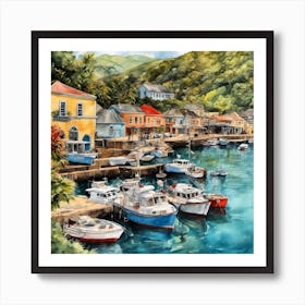 English Harbour, Antigua Art Print