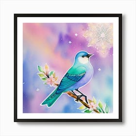 Blue Bird Art Print