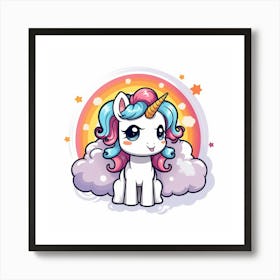 Cute Unicorn 506 Art Print