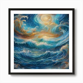 Ocean At Night Art Print