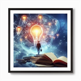 Man In A Book Art Print