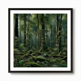 Mossy Forest Art Print