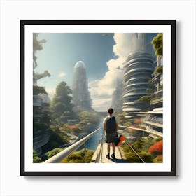 Futuristic Cityscape 231 Art Print