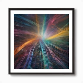 Abstract Image Of Colorful Lines 3 Art Print