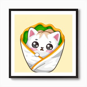 Kitty Wrap Art Print