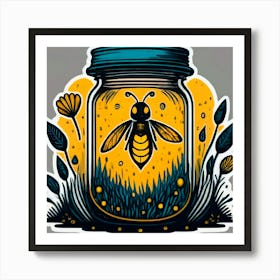 Bee In Jar 2 Art Print