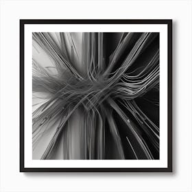 Abstract Black And White 2 Art Print