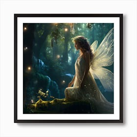 Fairy In The Forest Art Print