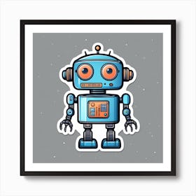 Robot Sticker 1 Art Print