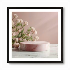 Pink Marble Cake 4 Art Print