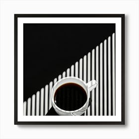 Black And White Coffee Cup Art Print