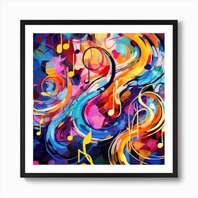 Abstract Music Notes 2 Art Print