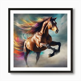 Colorful Horse 2 Art Print