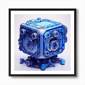 Blue Cube Art Print