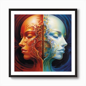 Two Faces Art Print