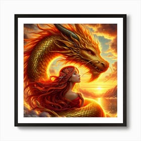 Dragon Girl 2 Art Print