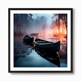 Boats Fine Art Posters By Csaba Fikker For Ai Art Depot 37 Art Print