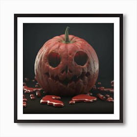 Halloween Pumpkin - Halloween Stock Videos & Royalty-Free Footage Art Print