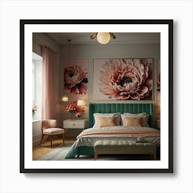 Pink Bedroom Art Print