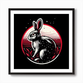 Rabbit In The Night Sky Art Print