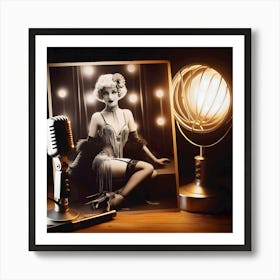 Burlesque Dancer Of The 1920s ~ Reimagined 13 Art Print