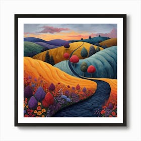 Road In The Countryside Art Print